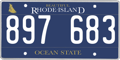RI license plate 897683