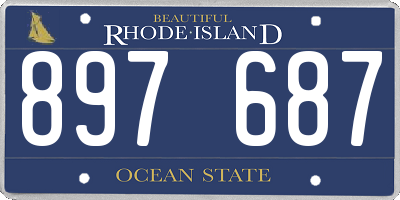 RI license plate 897687