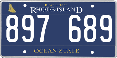 RI license plate 897689