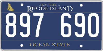 RI license plate 897690