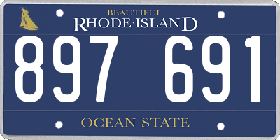 RI license plate 897691