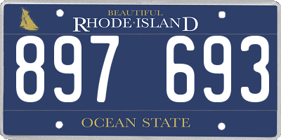 RI license plate 897693