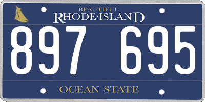 RI license plate 897695