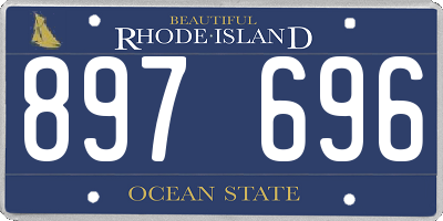 RI license plate 897696