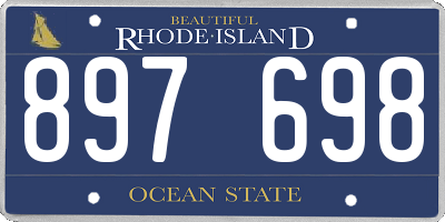 RI license plate 897698