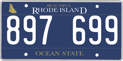 RI license plate 897699