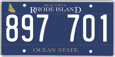 RI license plate 897701
