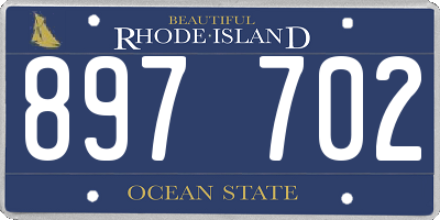 RI license plate 897702