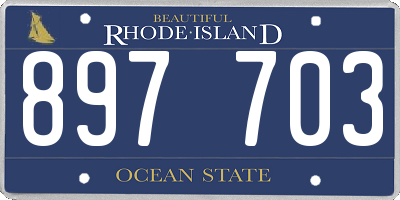 RI license plate 897703