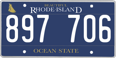 RI license plate 897706