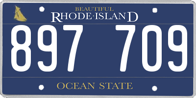 RI license plate 897709