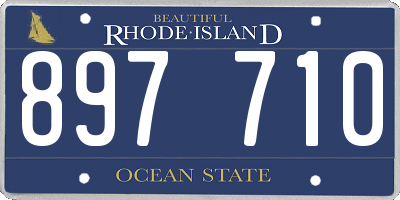 RI license plate 897710