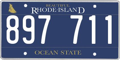RI license plate 897711
