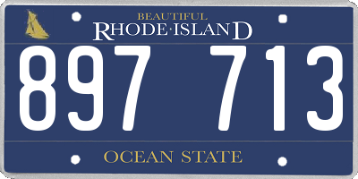 RI license plate 897713