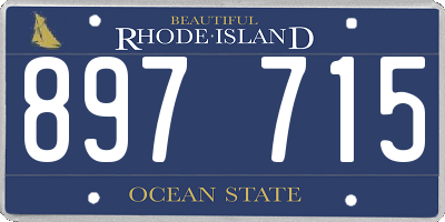 RI license plate 897715