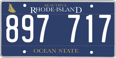 RI license plate 897717