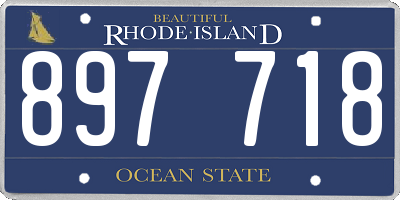 RI license plate 897718