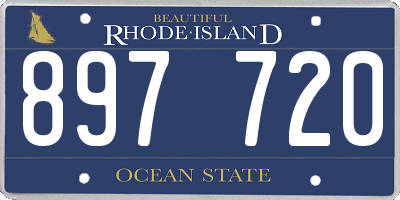 RI license plate 897720