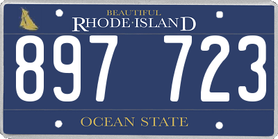 RI license plate 897723