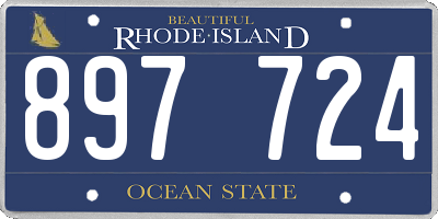 RI license plate 897724