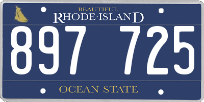 RI license plate 897725