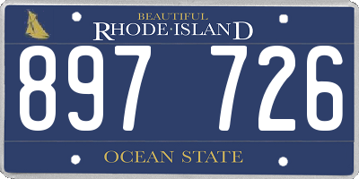 RI license plate 897726