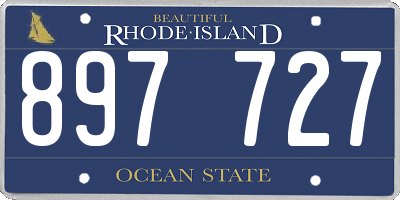 RI license plate 897727