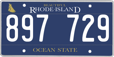 RI license plate 897729