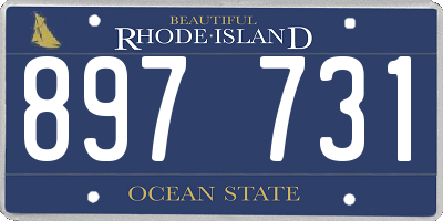 RI license plate 897731