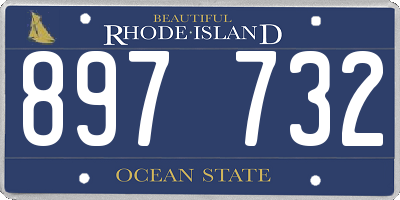 RI license plate 897732