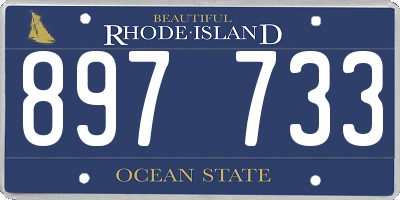 RI license plate 897733