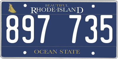 RI license plate 897735