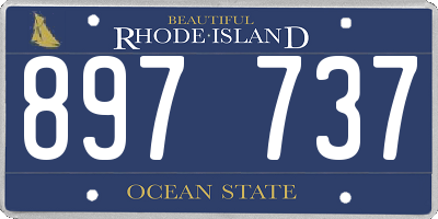 RI license plate 897737