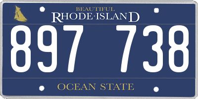 RI license plate 897738