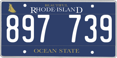 RI license plate 897739