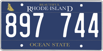 RI license plate 897744
