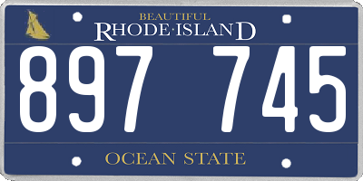 RI license plate 897745
