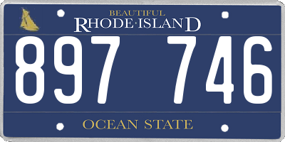 RI license plate 897746