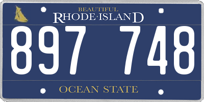 RI license plate 897748
