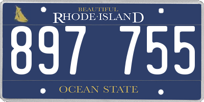 RI license plate 897755