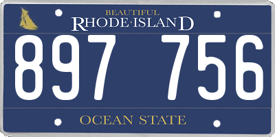 RI license plate 897756