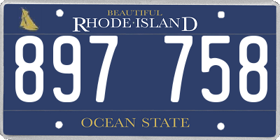 RI license plate 897758