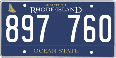 RI license plate 897760