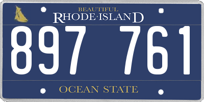 RI license plate 897761
