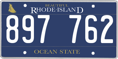 RI license plate 897762