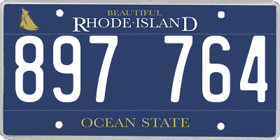 RI license plate 897764