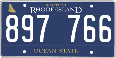 RI license plate 897766