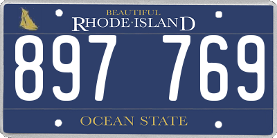RI license plate 897769
