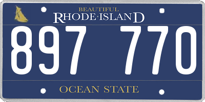 RI license plate 897770