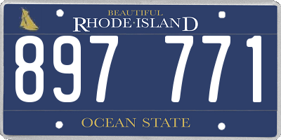RI license plate 897771